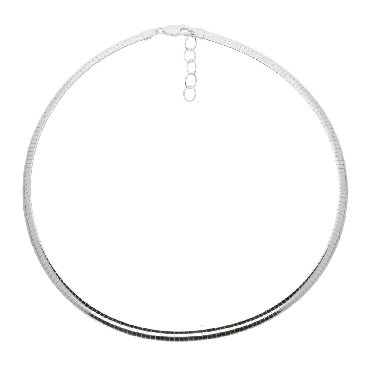 GLOW 103.7038.43 zilveren omega schakelketting 5 mm breed - Lengte 43 cm