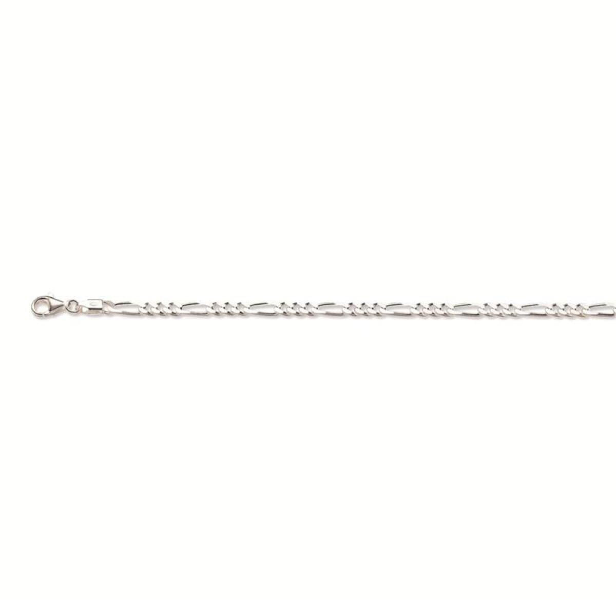GLOW 104.0017.21 zilveren figaro schakelarmband glanzend 4.5 mm breed - Lengte 21 cm