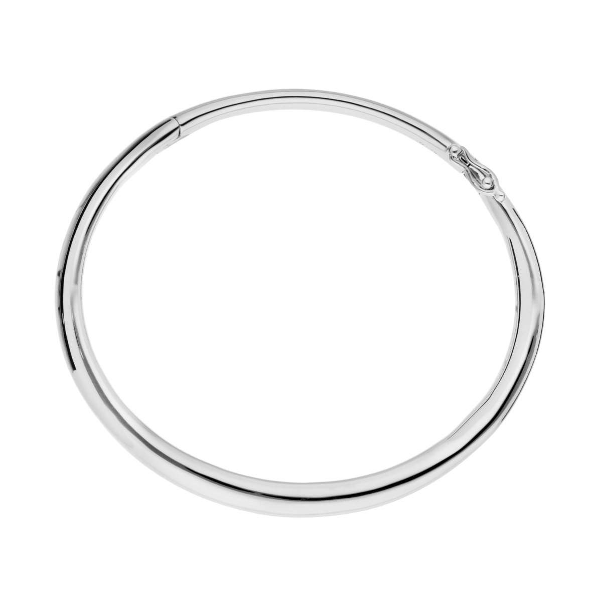 GLOW 104.0662.00 glanzende zilveren bangle 925 zilver 3 mm breed - Diameter 60 mm