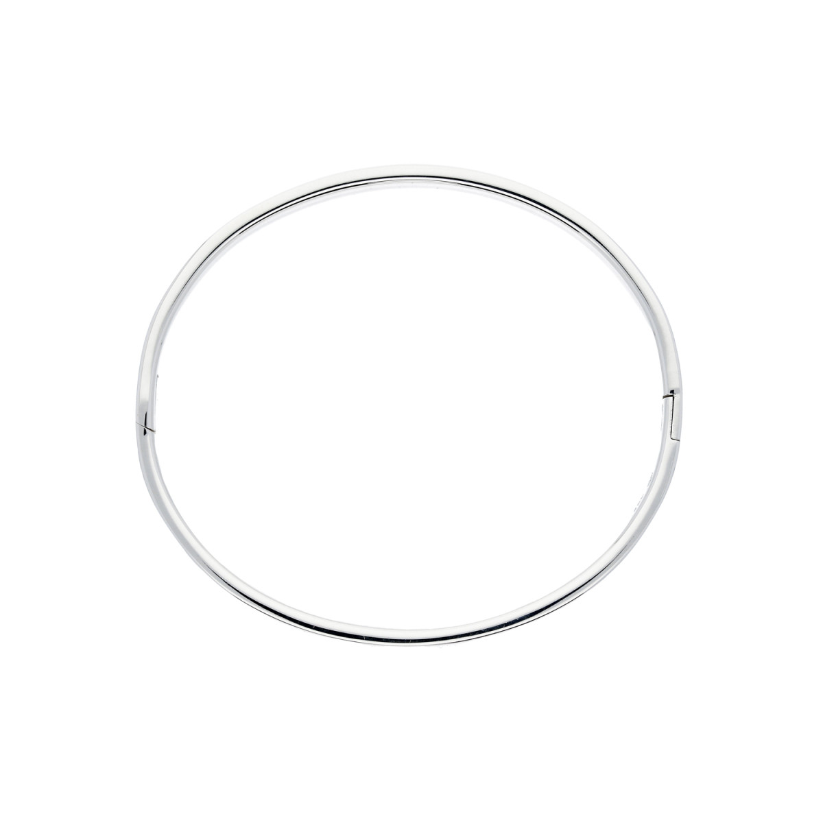 GLOW 104.1157.04 zilveren bangle met glanzende afwerking 4 mm breed - Diameter 56 mm