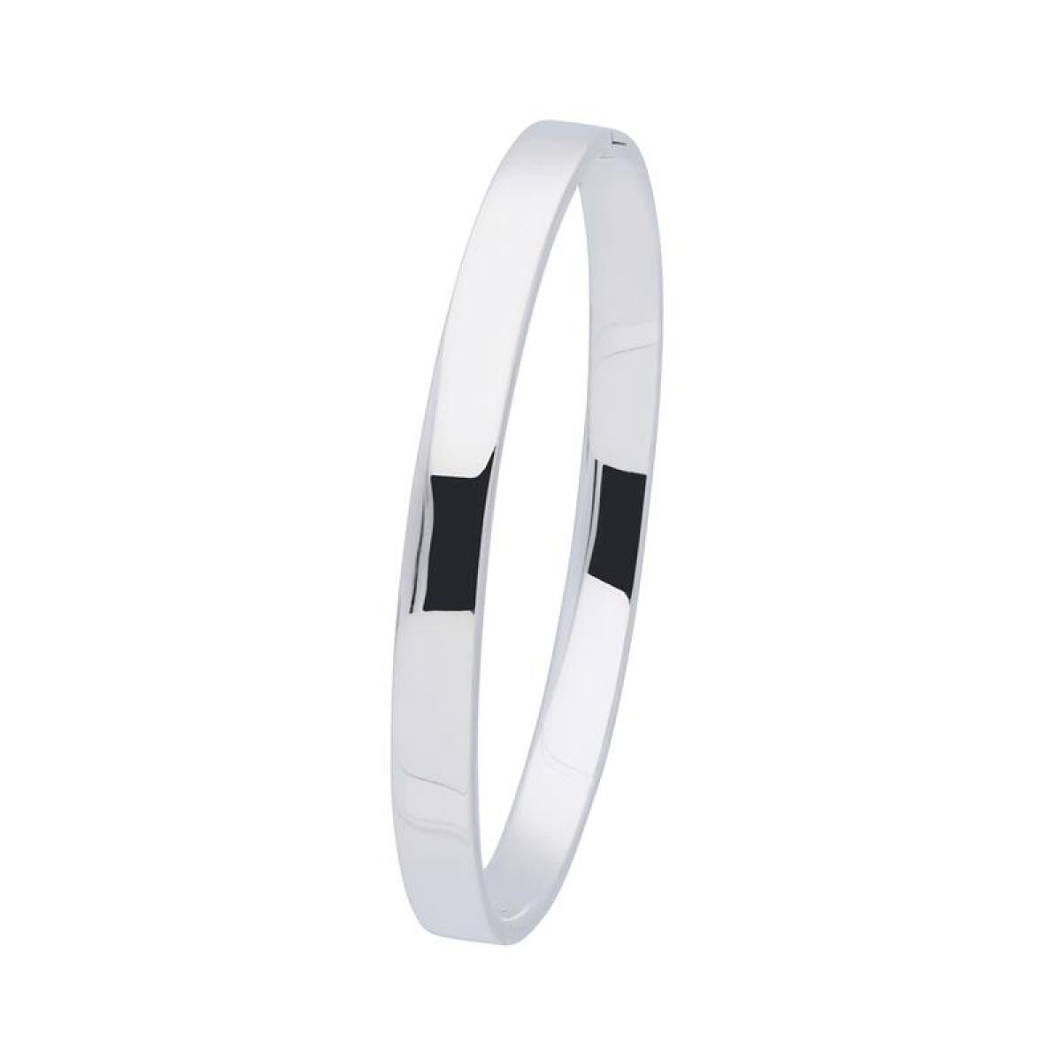 GLOW 104.1157.05 zilveren glanzende bangle 5 mm breed - Diameter 56 mm