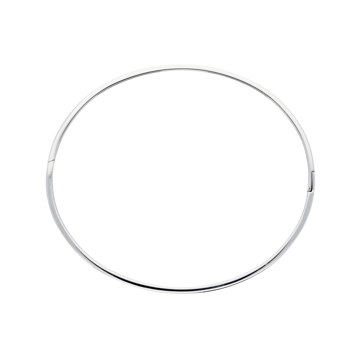 GLOW 104.1158.10 zilveren bangle glanzend 925 10 mm breed - Diameter 60 mm