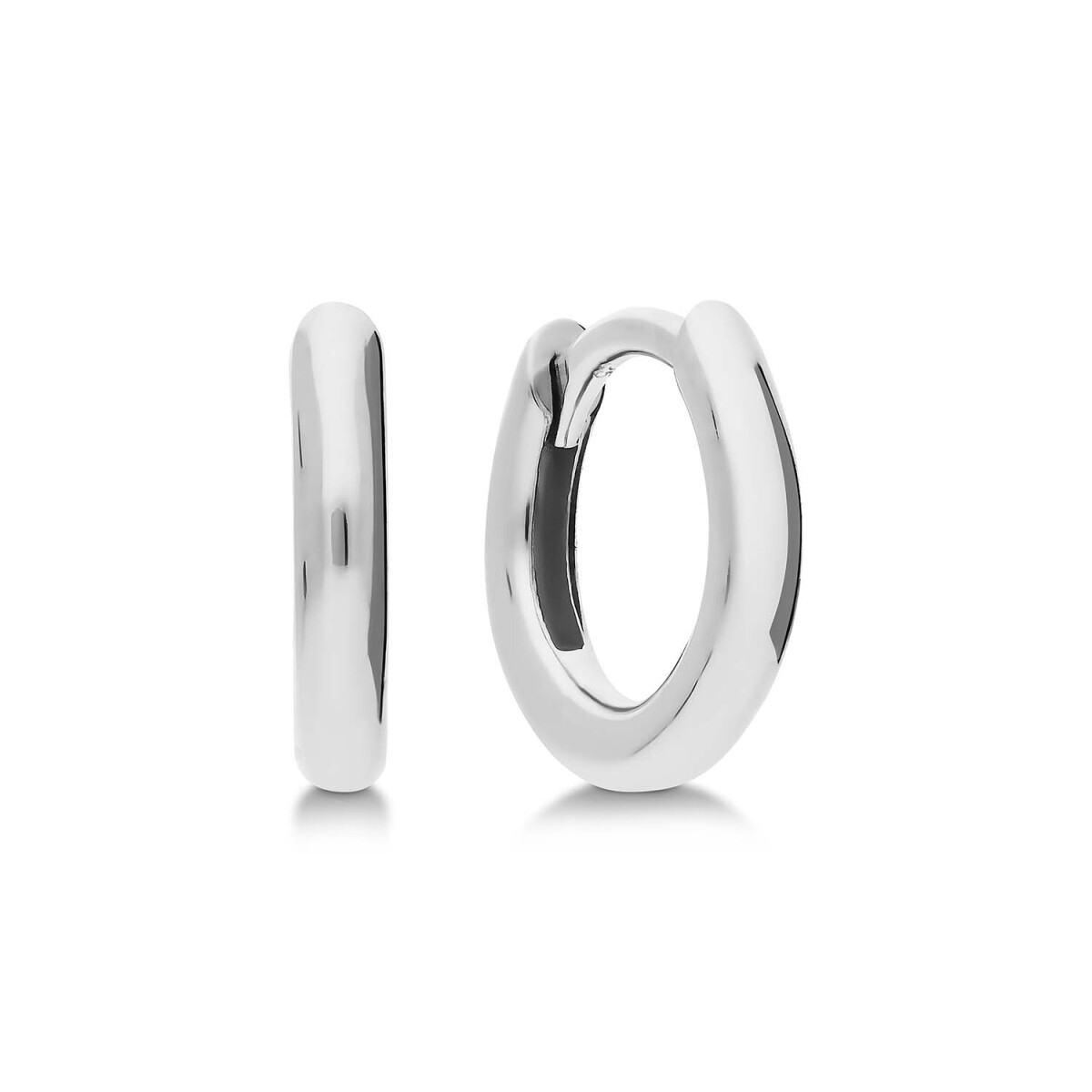 GLOW 107.1000.06 zilveren klapoorringen glanzend afgewerkt 3 mm breed - Diameter 6 mm