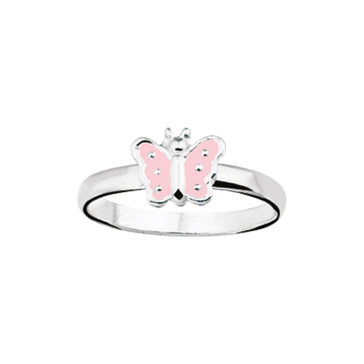 Kinder ring in het zilver met thema dieren 6 mm breed
