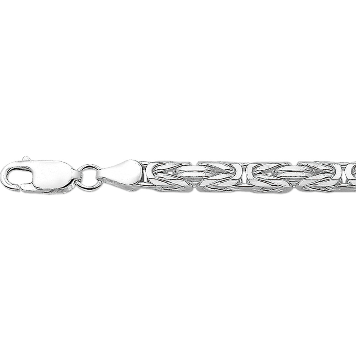 Koningsketting zilver 4 mm - Lengte 50 cm