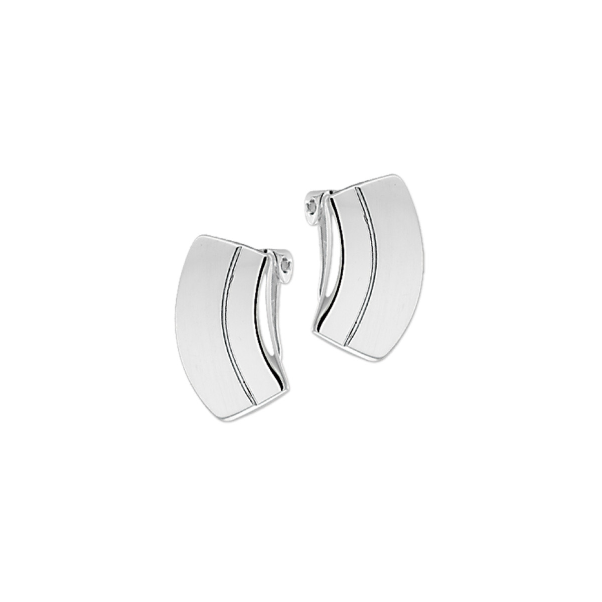 Luxe oorclips van zilver 18 mm hoog