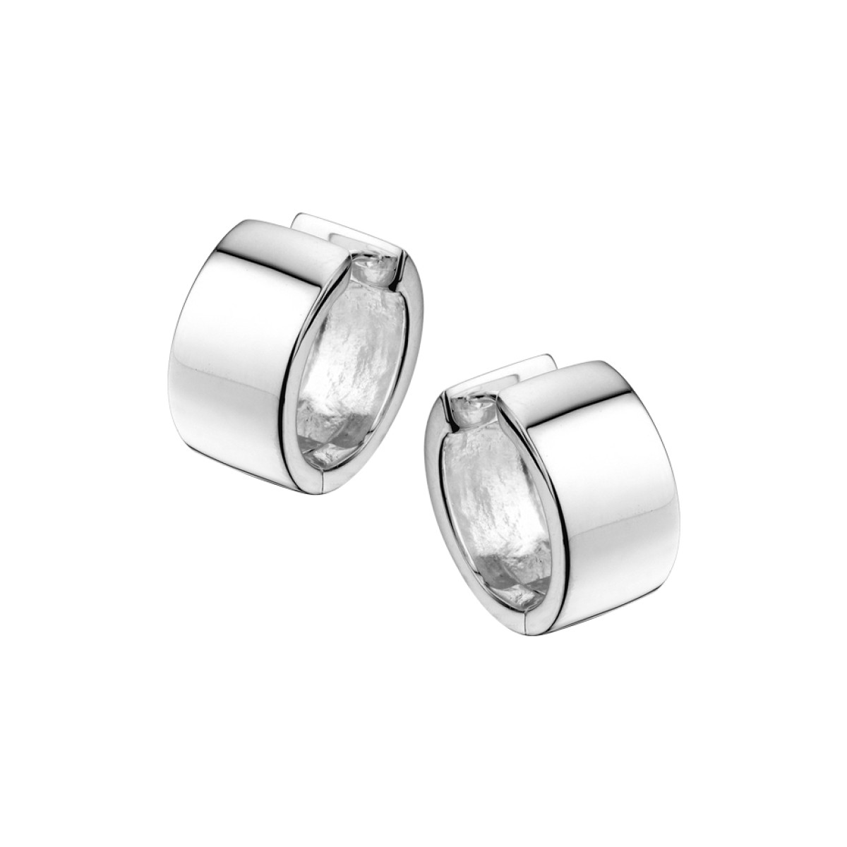 Mooie trendy klapcreolen van zilver