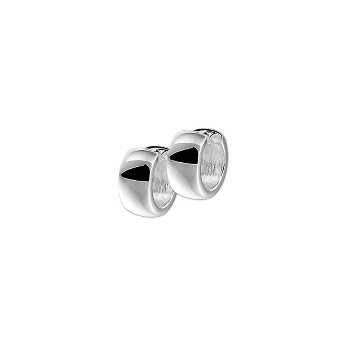 Stijlvol paar klapcreolen in het zilver - Diameter 12 mm