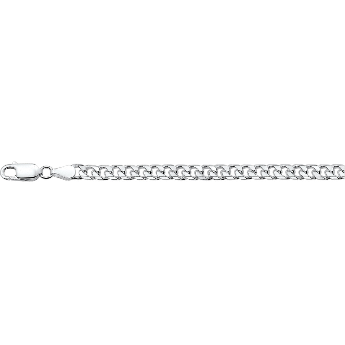 Tijdloze zilveren herenarmband met gourmetschakel 5.0 mm
