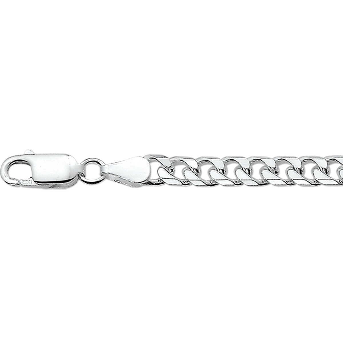 Tijdloze zilveren herenarmband met gourmetschakel 5.0 mm