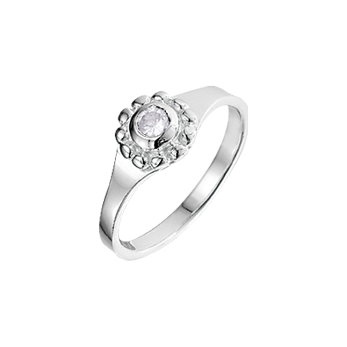 Zilveren kinder ring