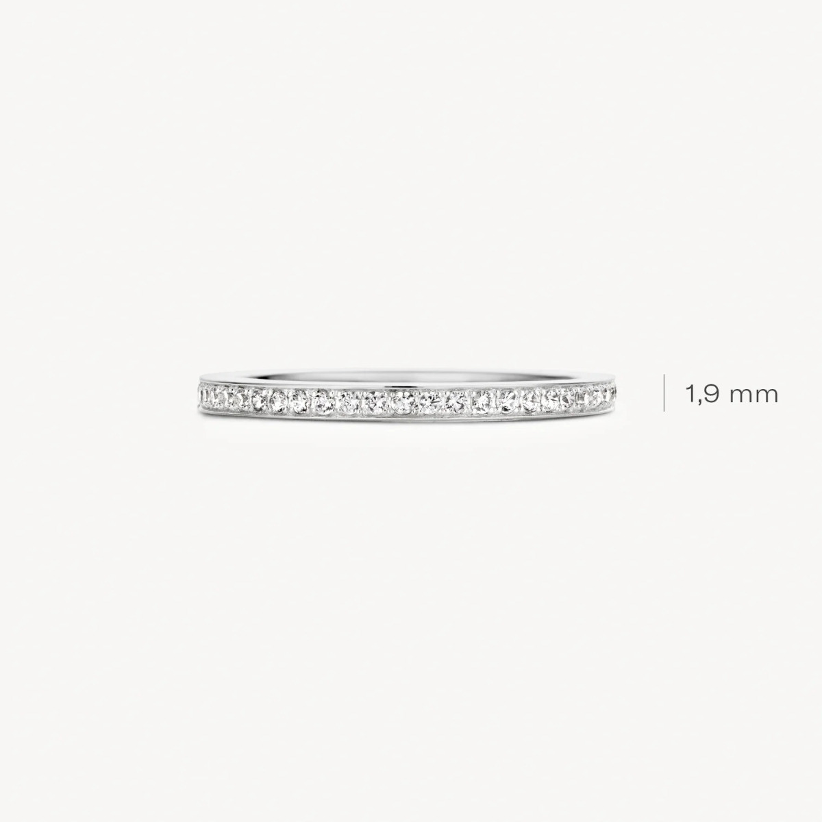 Blush 1119WZI witgouden alliance ring met briljant geslepen zirkonia 1.9 mm breed