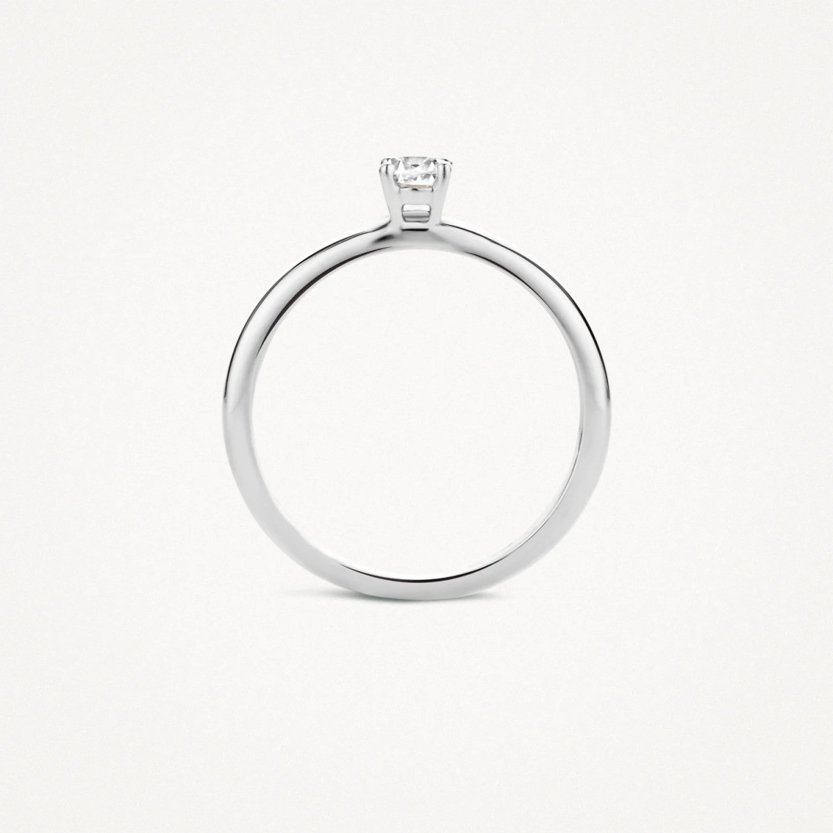 Blush 1132WZI witgouden solitair ring met briljante zirkonia 4 mm 2 mm breed