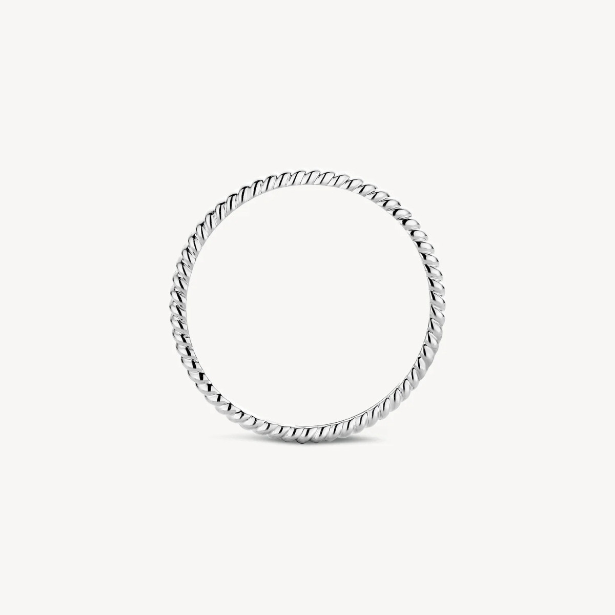 Blush 1196WGO 14-karaat witgouden gedraaide aanschuifring glanzend 1.3 mm breed