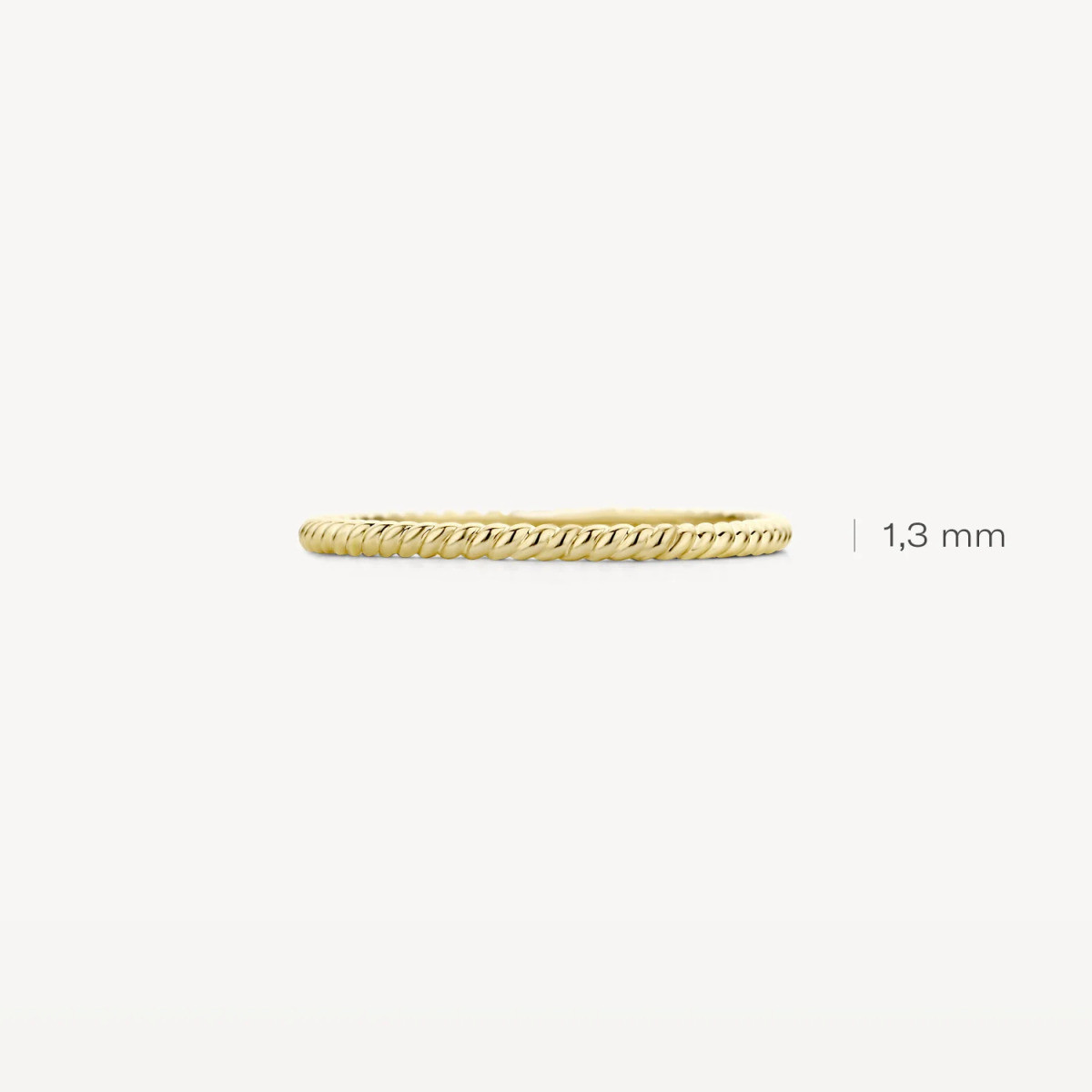 Blush 1196YGO 14-karaat gouden gedraaide aanschuifring glanzend 1.3 mm breed