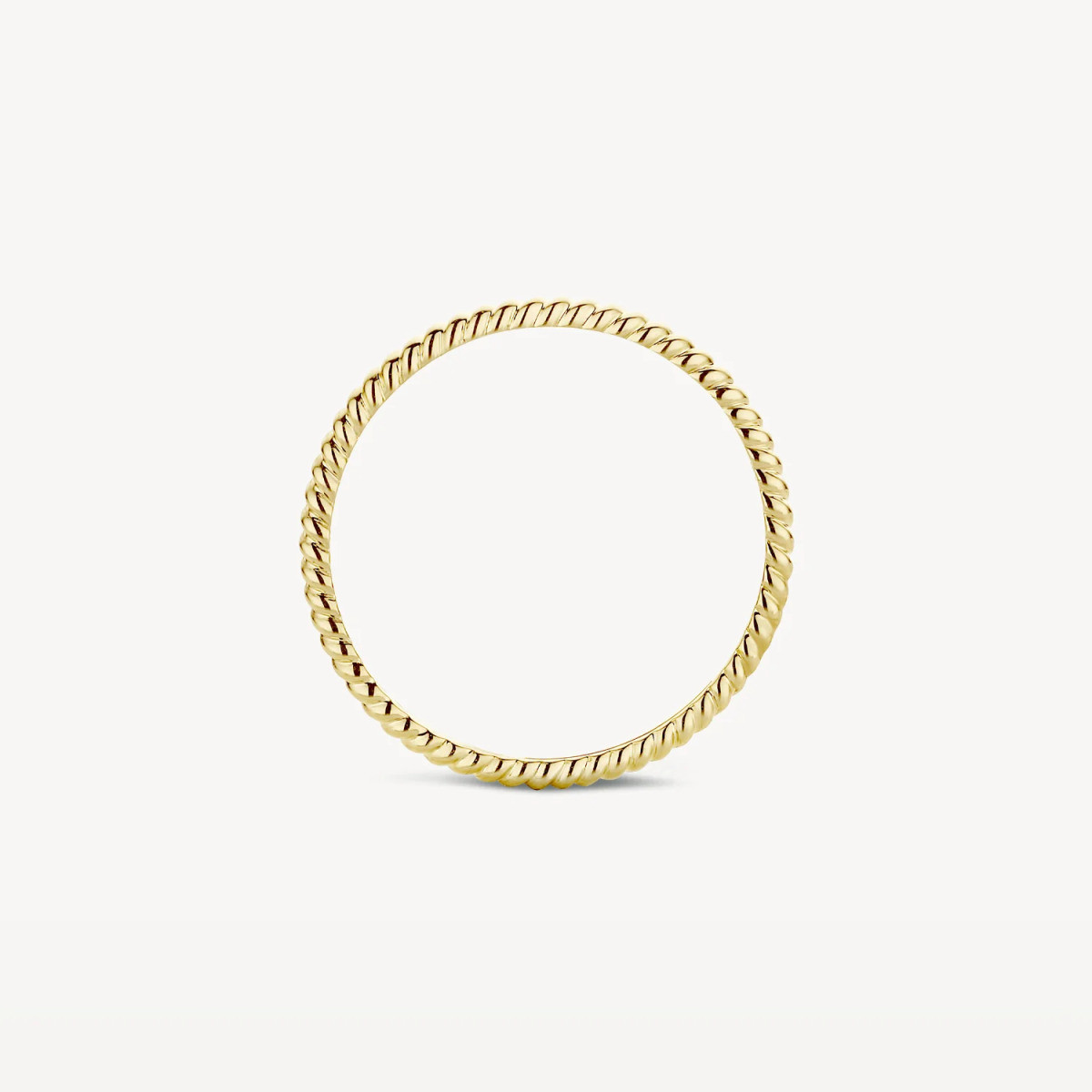 Blush 1196YGO 14-karaat gouden gedraaide aanschuifring glanzend 1.3 mm breed