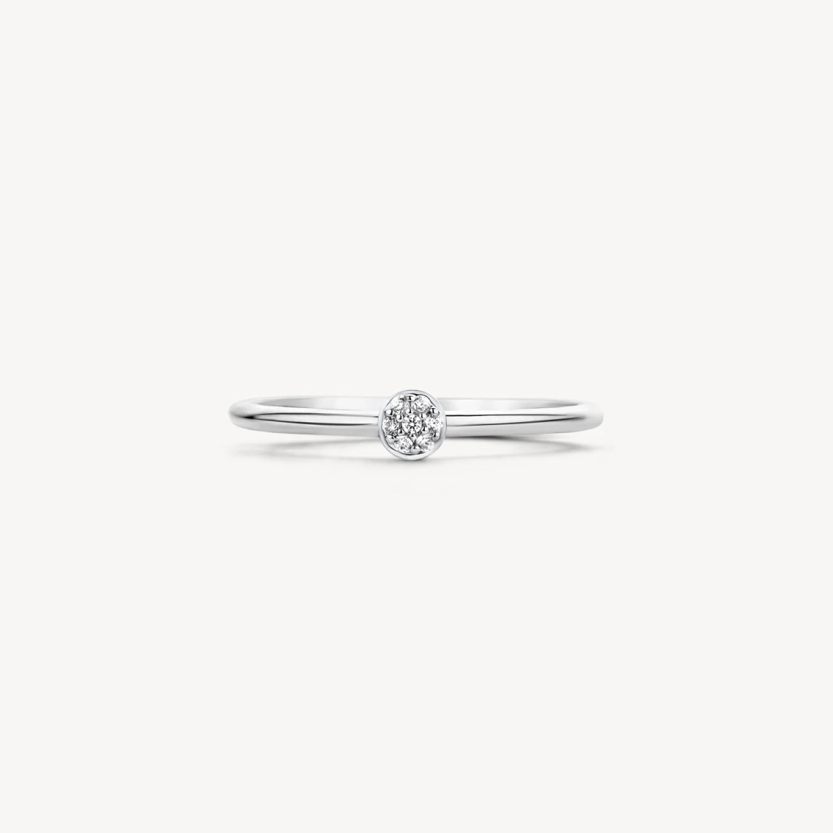 Blush 1199WZI witgouden ring met briljant geslepen zirkonia 1.3 mm breed