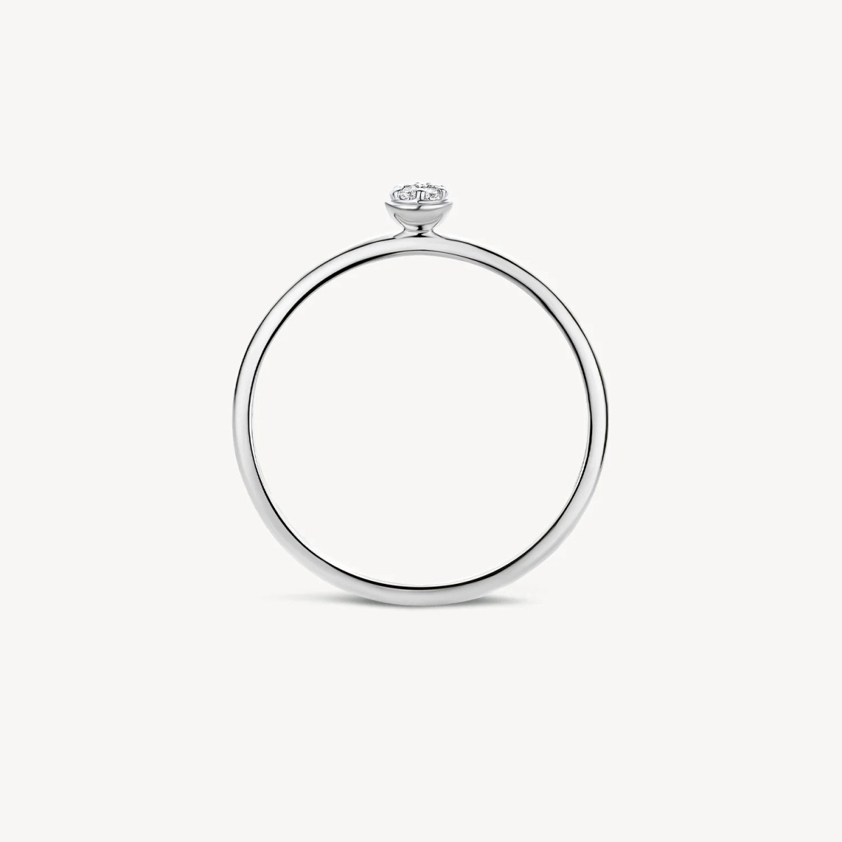 Blush 1199WZI witgouden ring met briljant geslepen zirkonia 1.3 mm breed