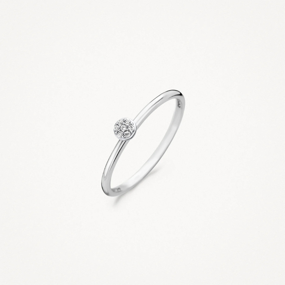 Blush 1199WZI witgouden ring met briljant geslepen zirkonia 1.3 mm breed