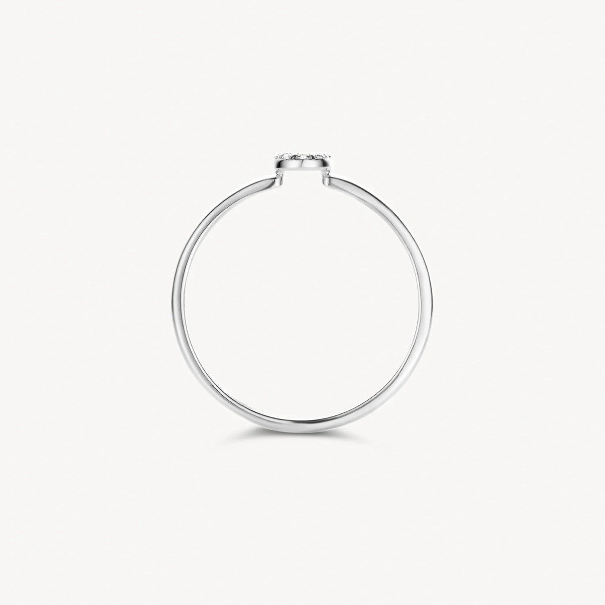 Blush 1217WZI 14-karaat witgouden ring met zirkonia rondje 1.3 mm breed