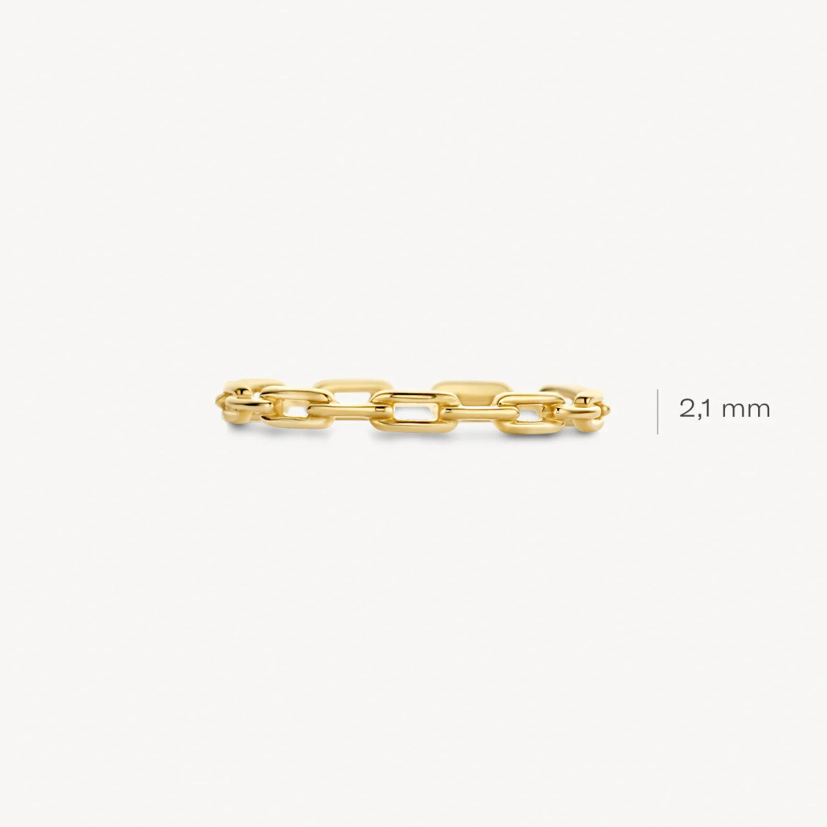 Blush 1230YGO 14-karaat gouden ring met closed forever schakels 2.1 mm breed