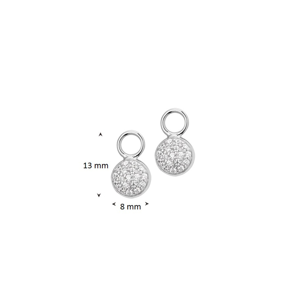 Creoolhangers met pave zirkonia's