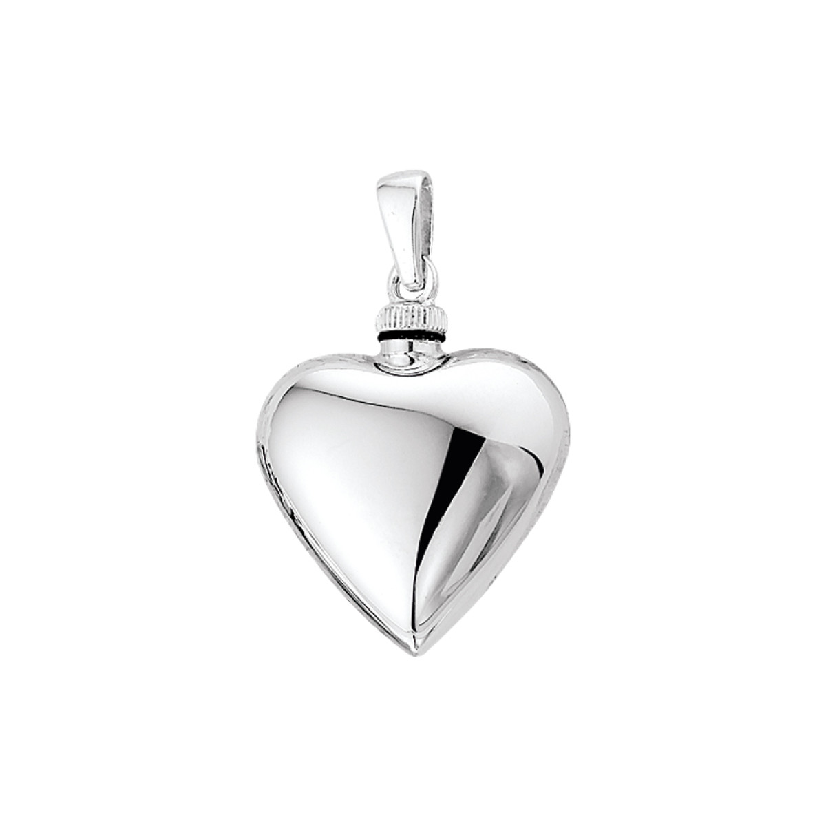 Hartvormige as hanger van zilver