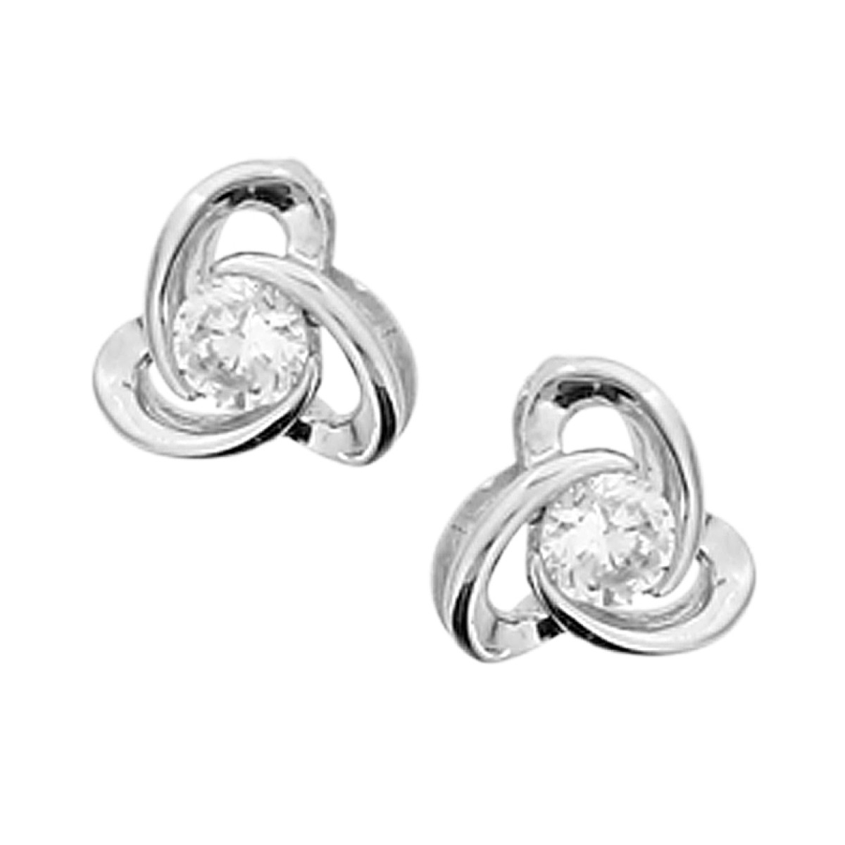 Luxe oorknoppen van zilver 8 mm hoog