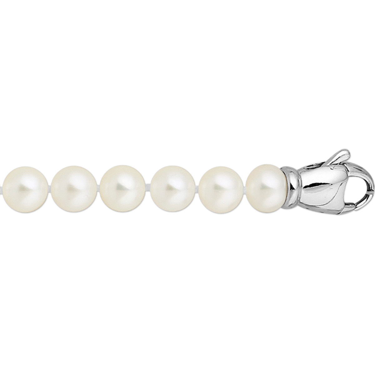 Parel armband van gerhodineerd zilver