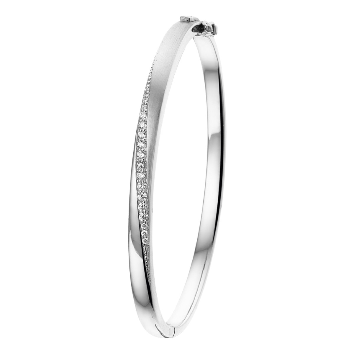 Zilveren dames slavenarmband van 4.5 mm breed