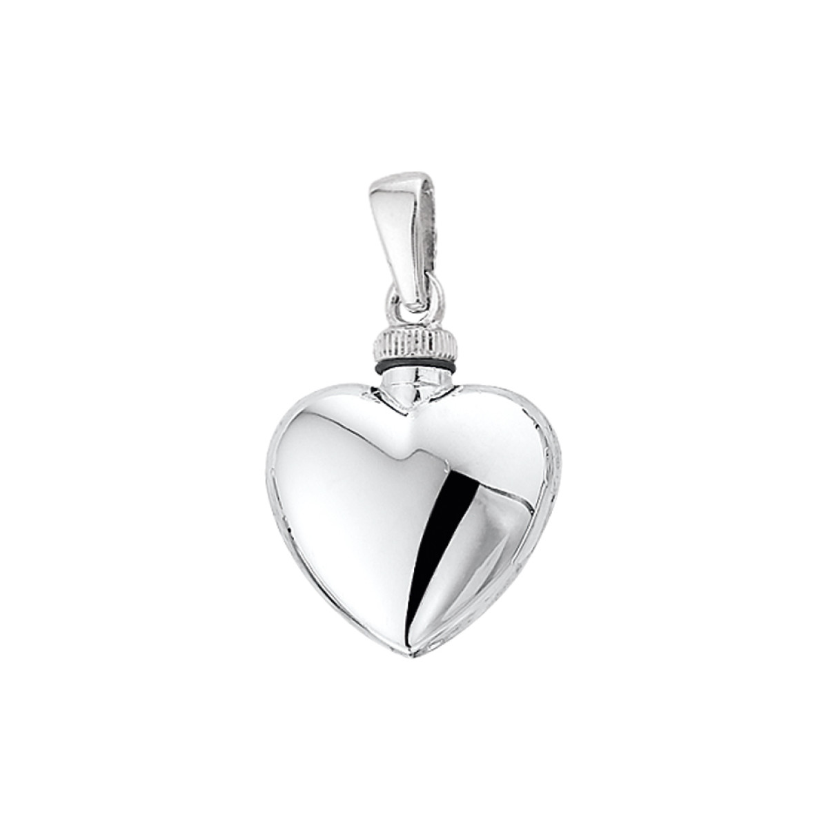 Zilveren hart urnhanger