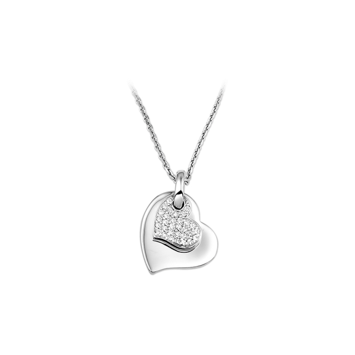 Zilveren ketting hartje