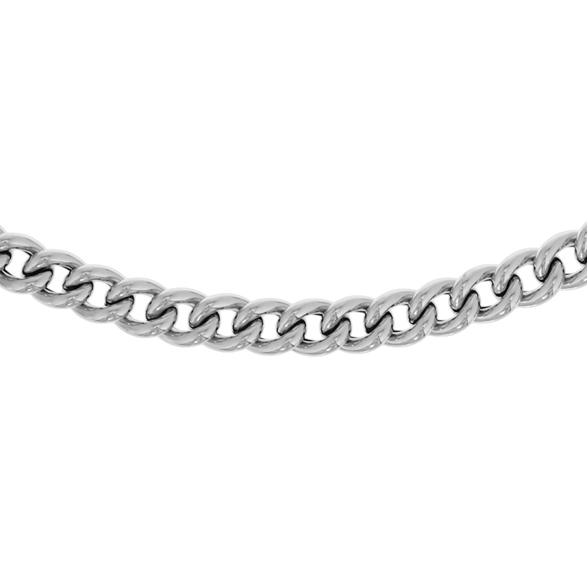 Zilveren ketting met gourmetschakel 45 cm