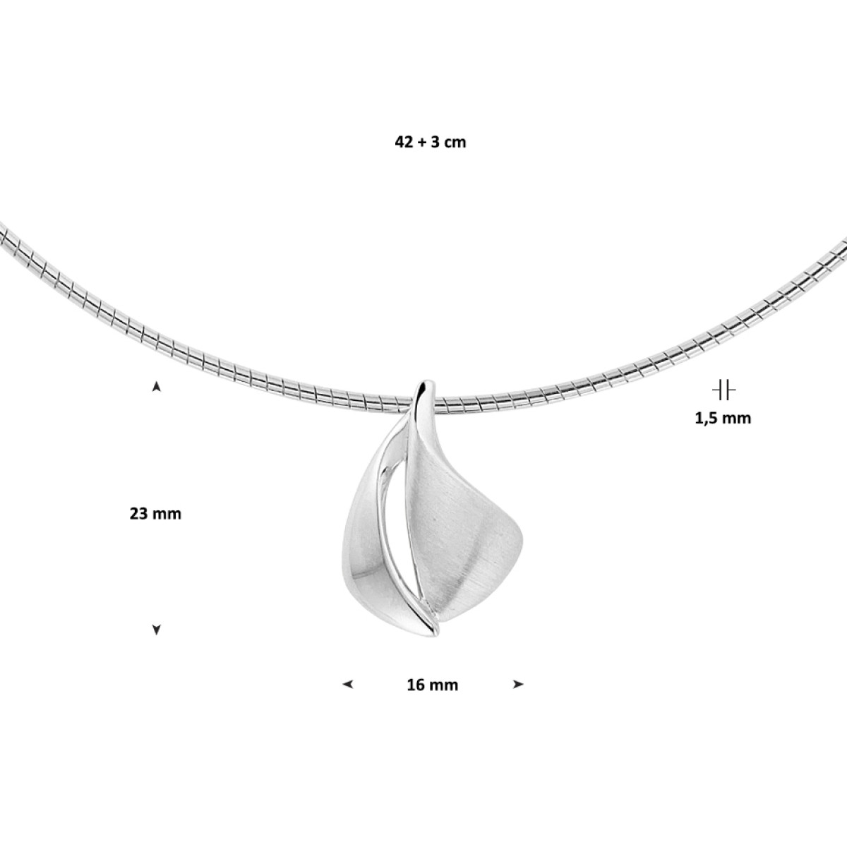 Zilveren ketting met hanger