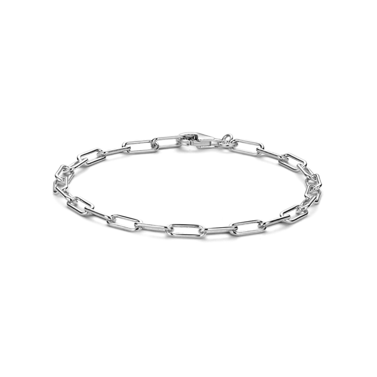 Zilveren paperclip armband 3.5 mm 18 cm