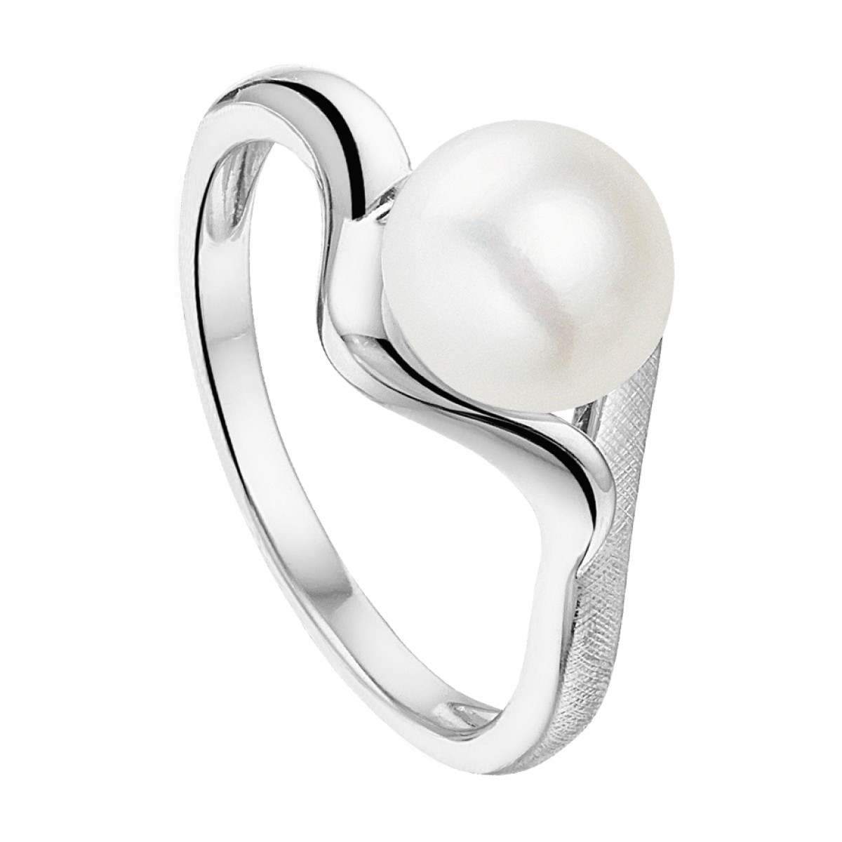 Zilveren ring met parel
