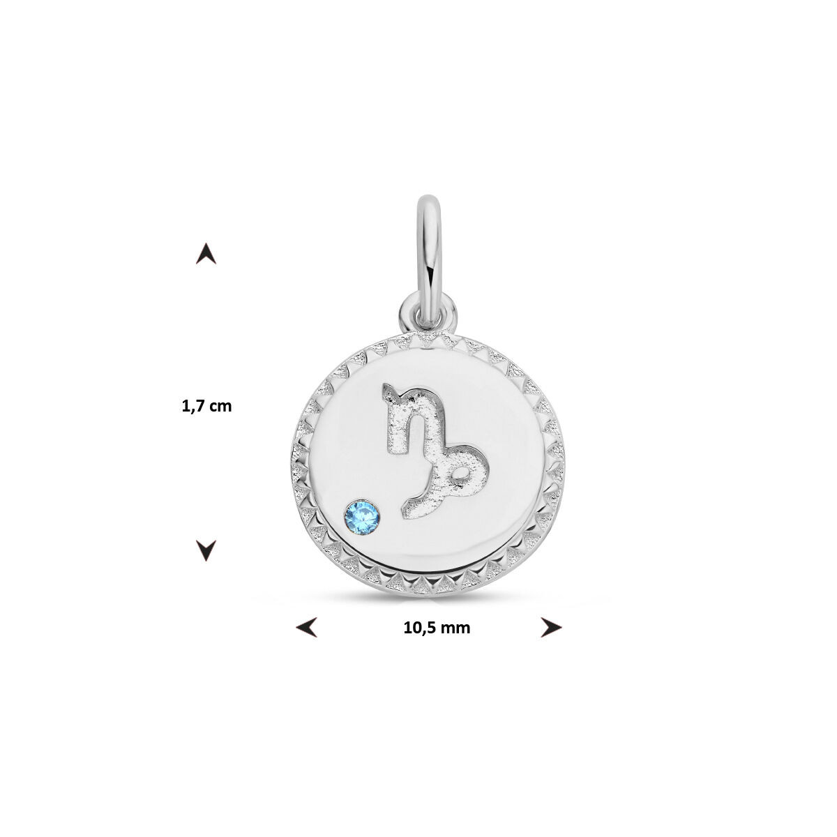Zilveren sterrenbeeld hanger met zirkonia
