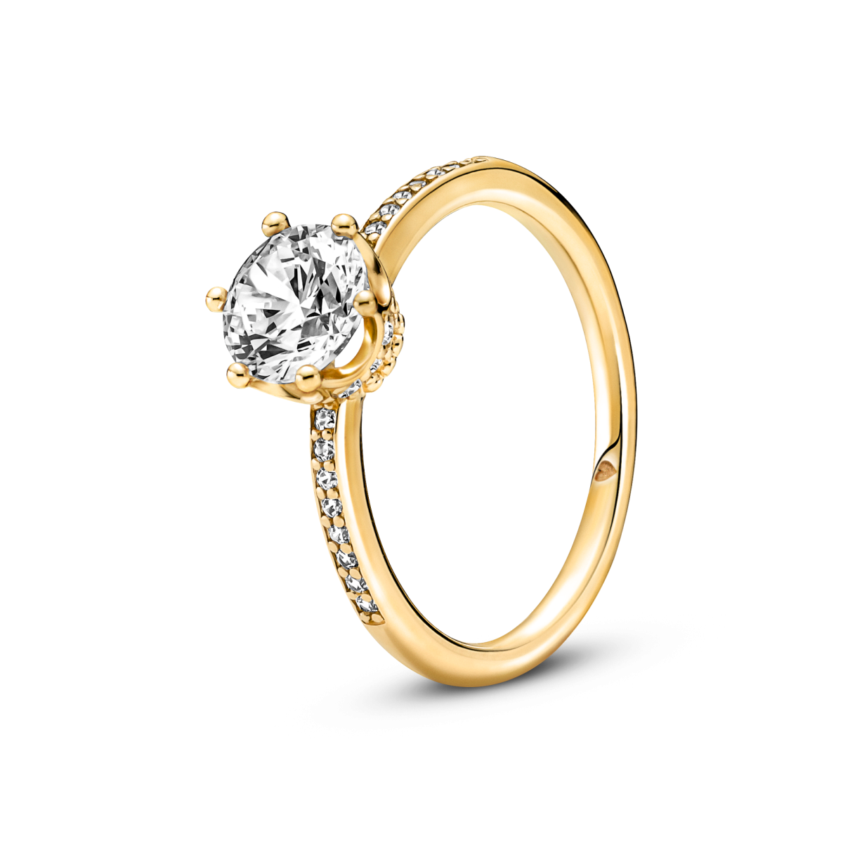Pandora Moments 168289C01 ring rondje met transparante zirkonia