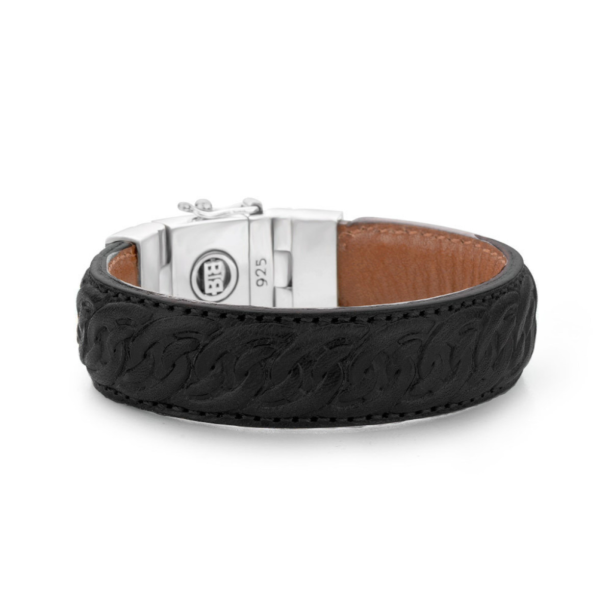 Buddha to Buddha 829BL Armband Nathalie Leather Black