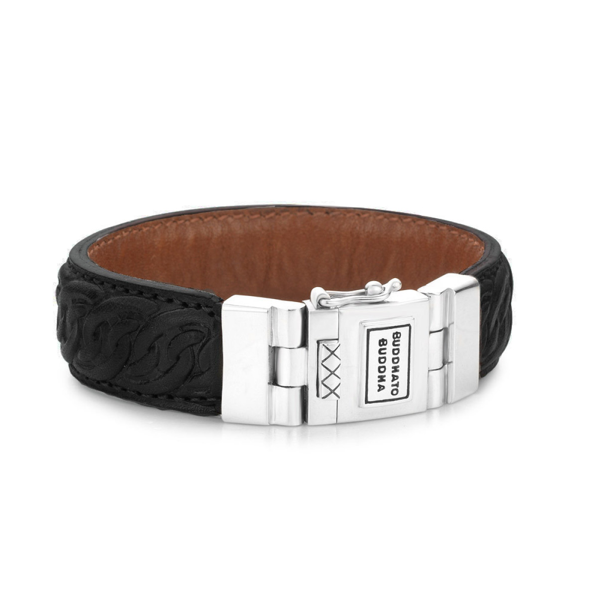 Buddha to Buddha 829BL Armband Nathalie Leather Black