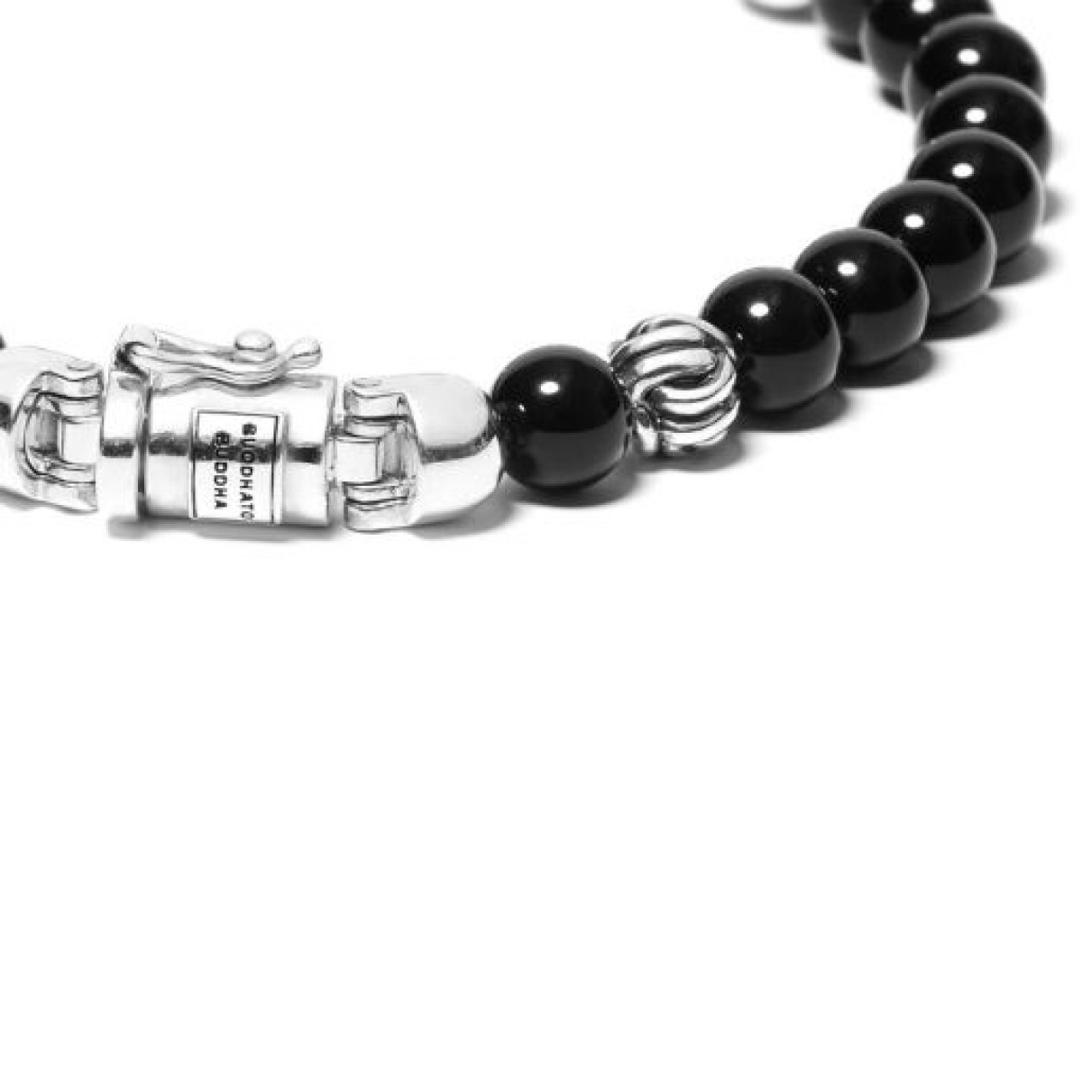Buddha to Buddha armband 189ON Spirit Bead Mini Onyx - lengte 21 cm