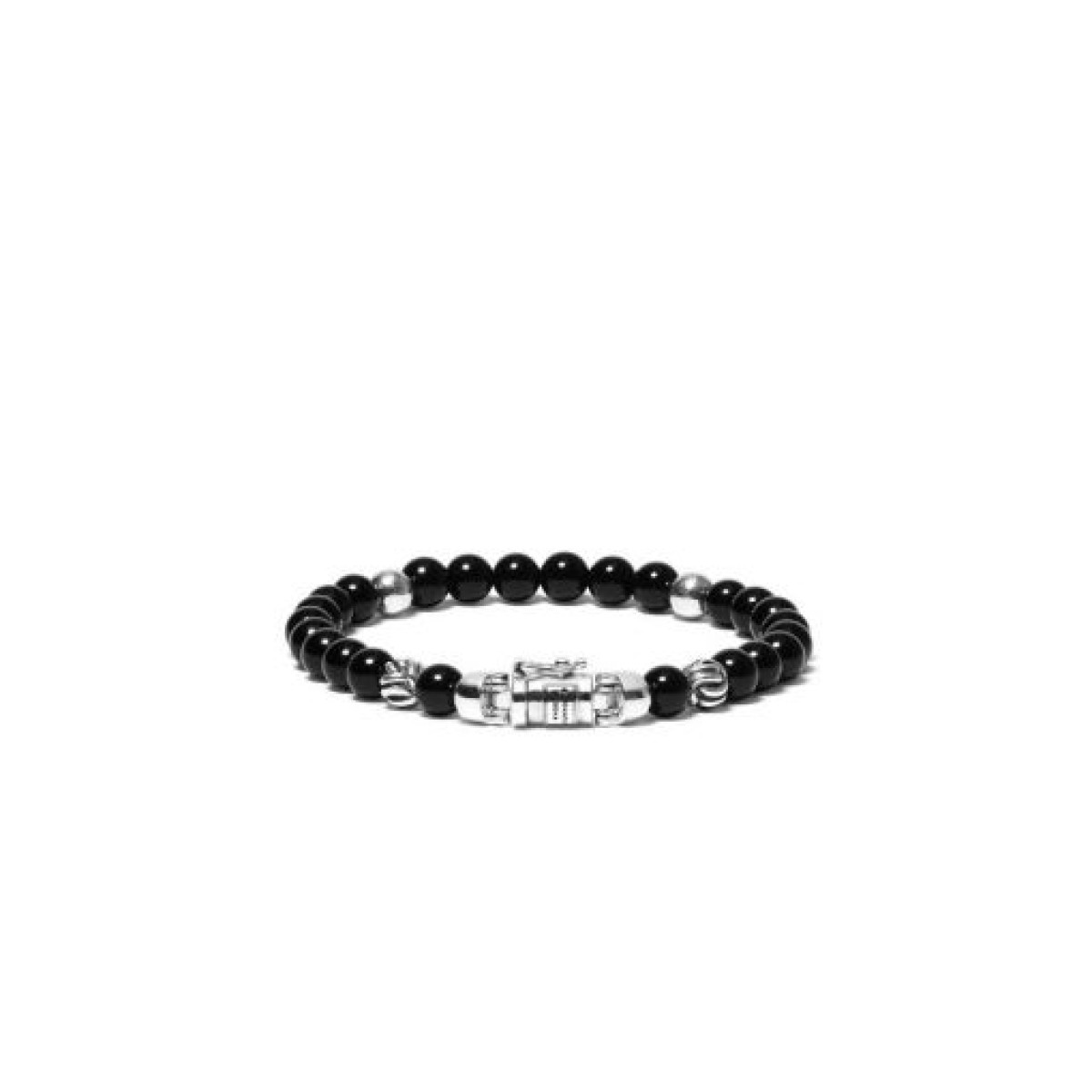 Buddha to Buddha armband 189ON Spirit Bead Mini Onyx - lengte 21 cm