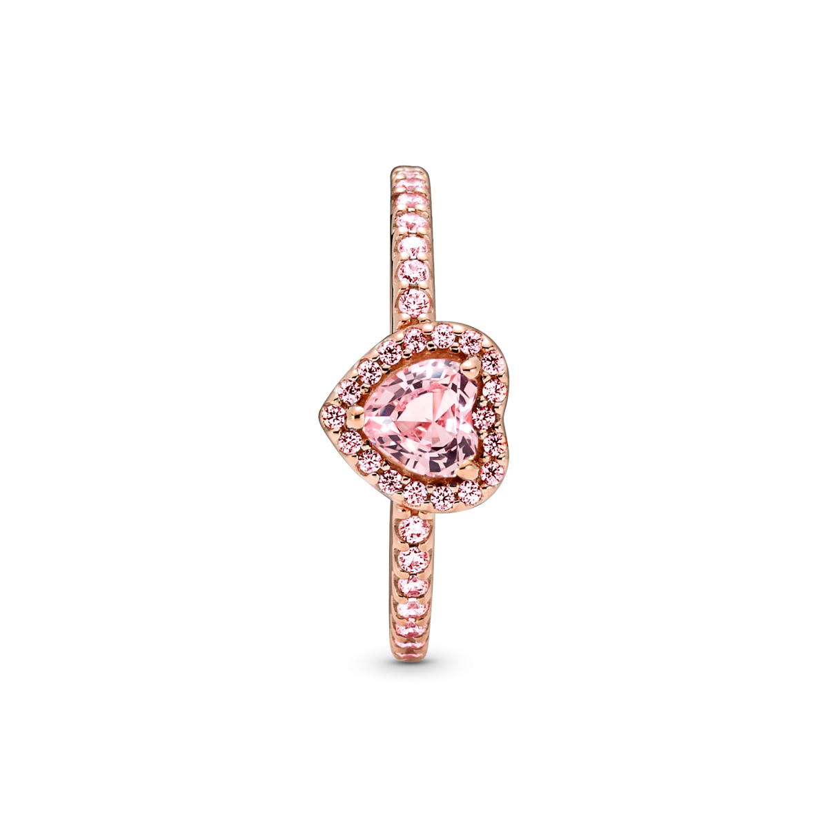 Pandora Timeless 188421C04 hartjes ring met roze zirkonia