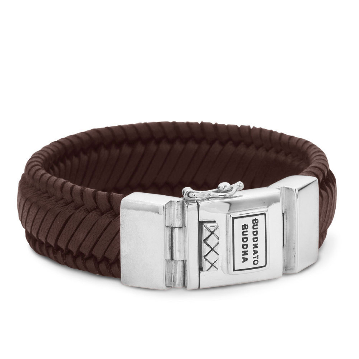 Buddha to Buddha 783BR E Armband Edwin Leather Brown - lengte 19 cm