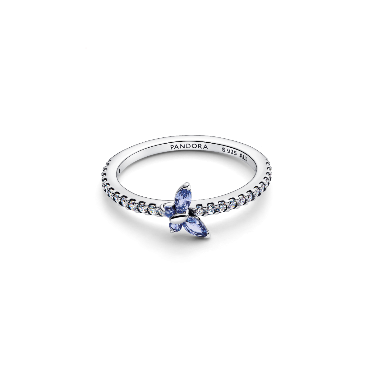 Pandora Timeless 194269C01 zilveren ring met blauwe vlinder en zirkonia