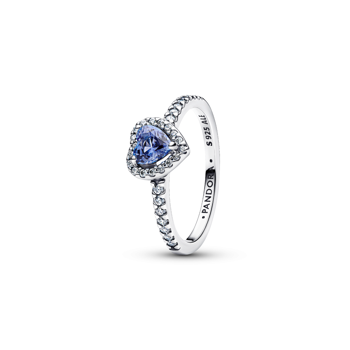 Pandora Timeless 198421C05 entourage ring van zilver met blauw hartje en zirkonia