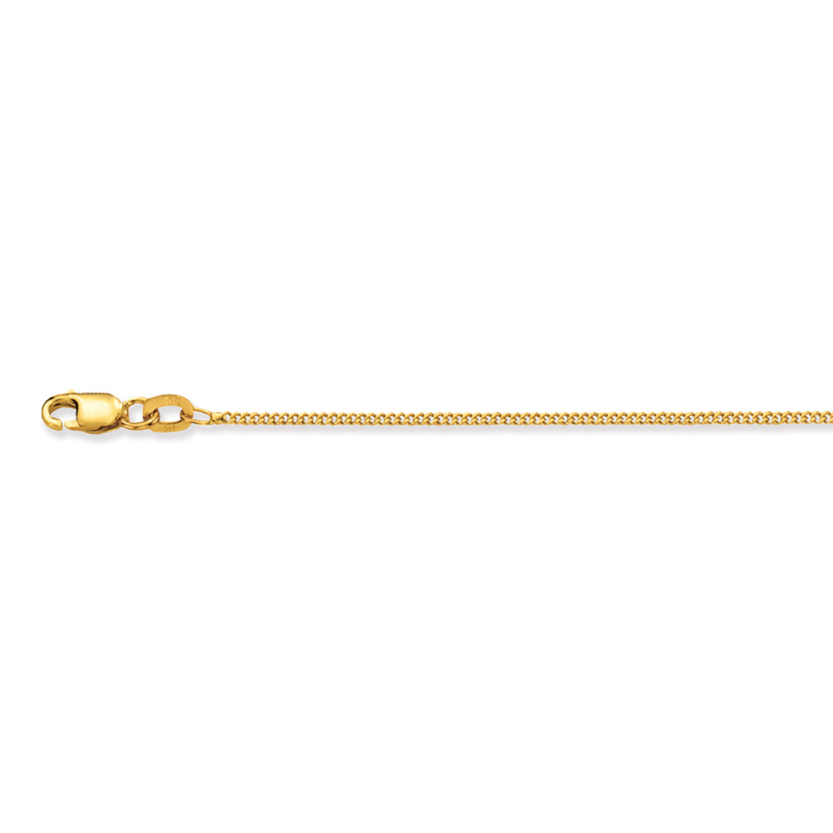 GLOW 201.0238/2.1 14-karaat gouden schakelketting gourmet 1.2 mm breed - Lengte 38 cm