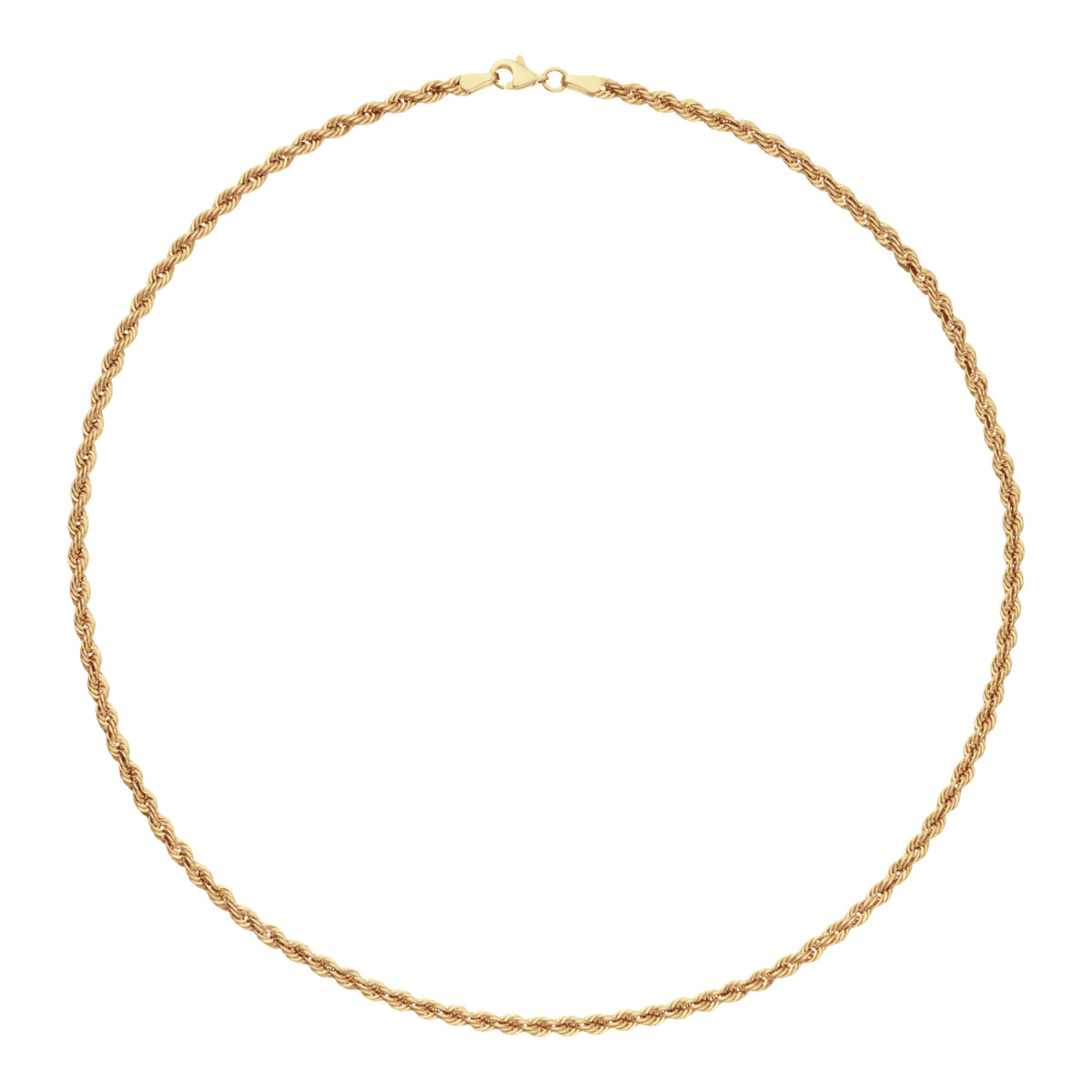 GLOW 201.1463.45 14-karaat gouden schakelketting met koordschakels 4 mm breed - Lengte 45 cm