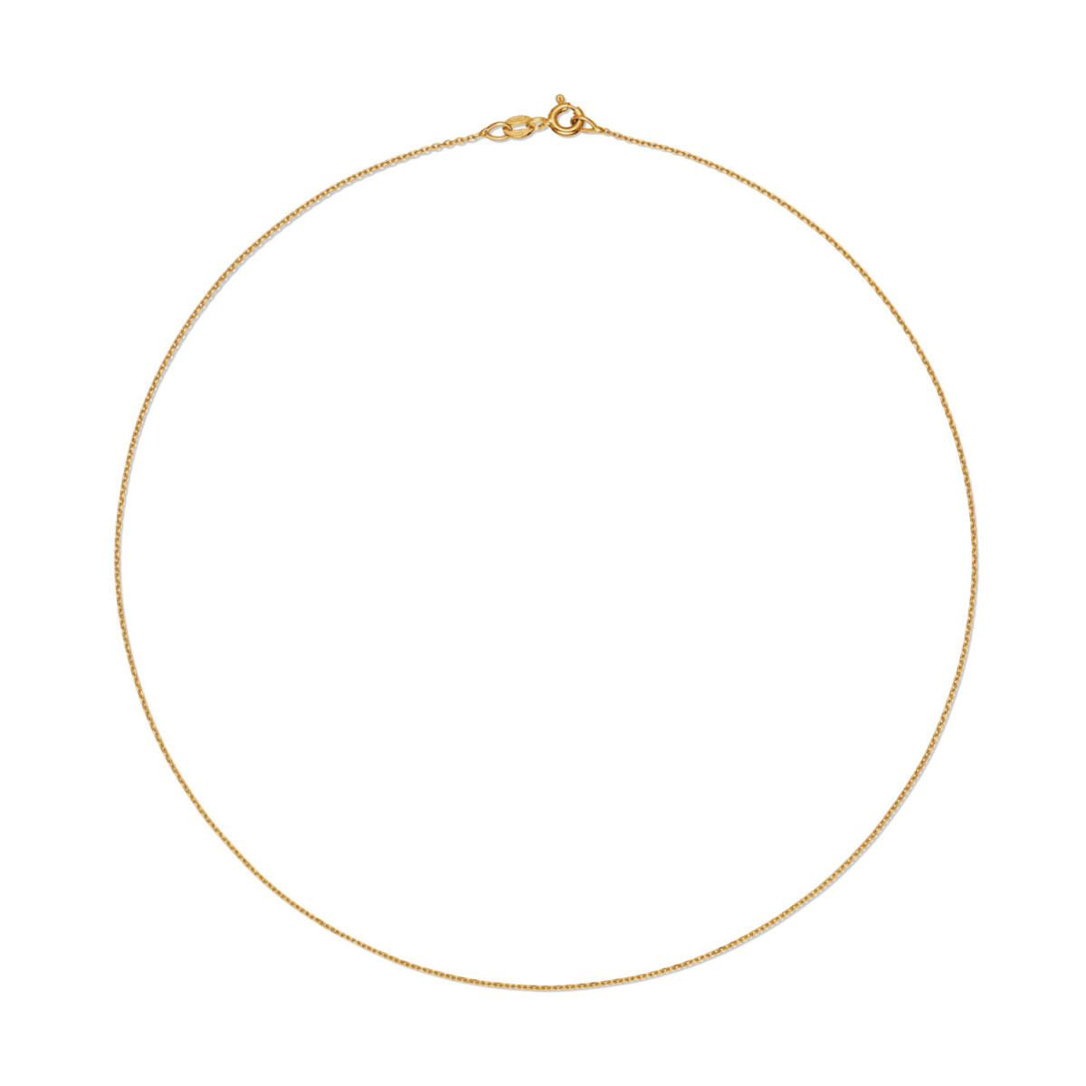 GLOW 201.2538/1.0 14-karaat gouden schakelketting anker 0.8 mm breed - Lengte 38 cm