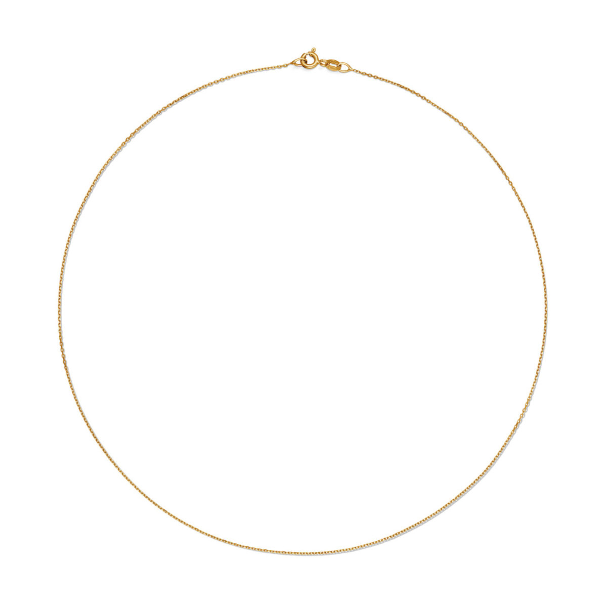 GLOW 201.2542/1.3 gouden anker schakelketting voor hanger 0.8 mm breed - Lengte 42 cm